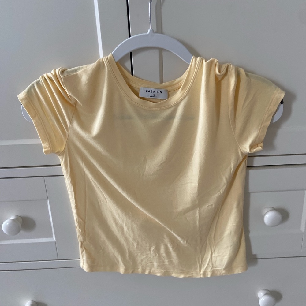 Aritzia 90s Baby Tee in Yellow